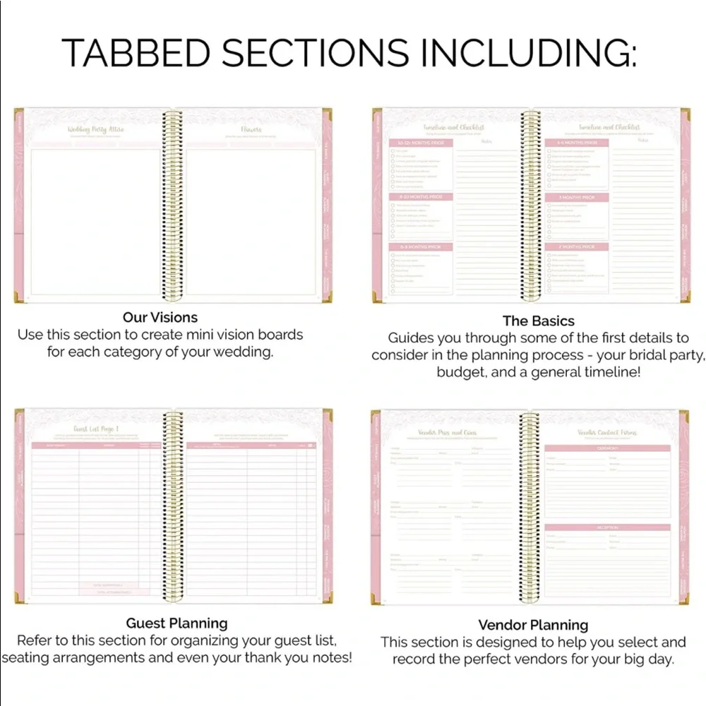 Silver Hard Cover Wedding Day Planner & Organizer